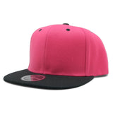 Blank Solid Two Tone Color Snapback Caps