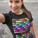 Print Color Chart Graphic T Shirt