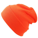 Long Beanie Men Women - Unisex Cuffed Plain Skull Knit Hat Cap