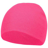 Short Cuffless Beanies-Unisex Cuffed Plain Skull Knit Hat Cap