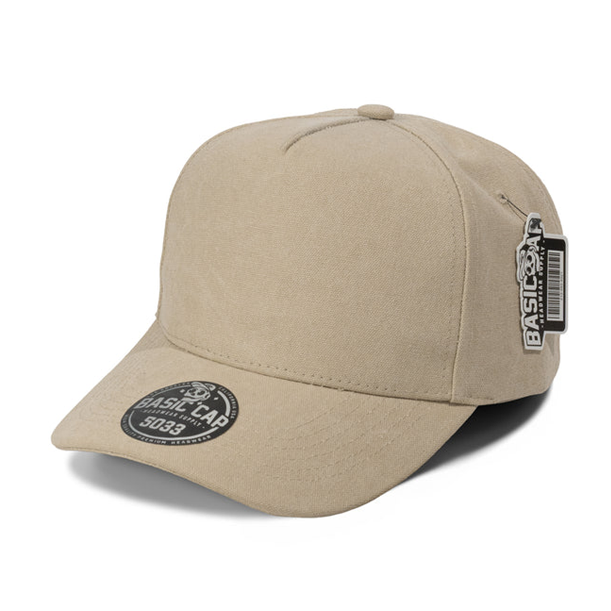 Blank 5Panel CVC Curve Cap