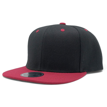 Blank Solid Two Tone Color Snapback Caps