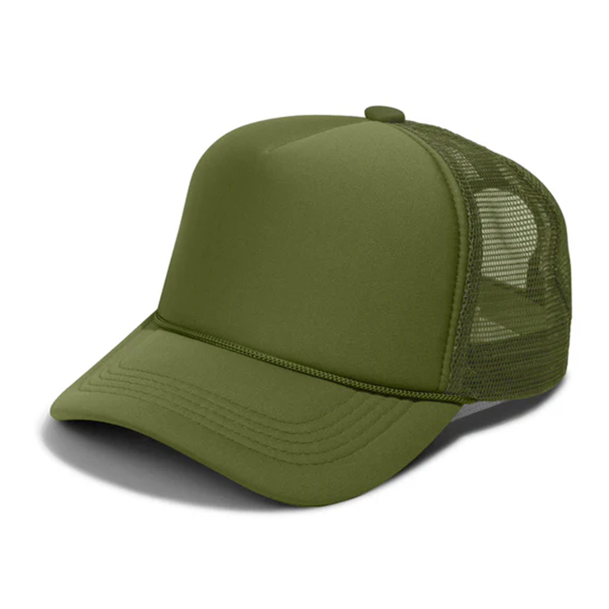 Solid Color Foam Trucker Mesh Back Cap