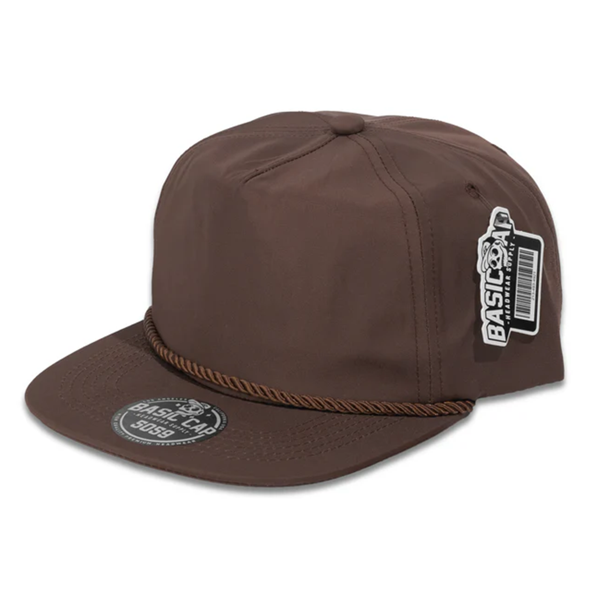 Blank Flat 5Panel Unstructured With Rope Nylon Cap