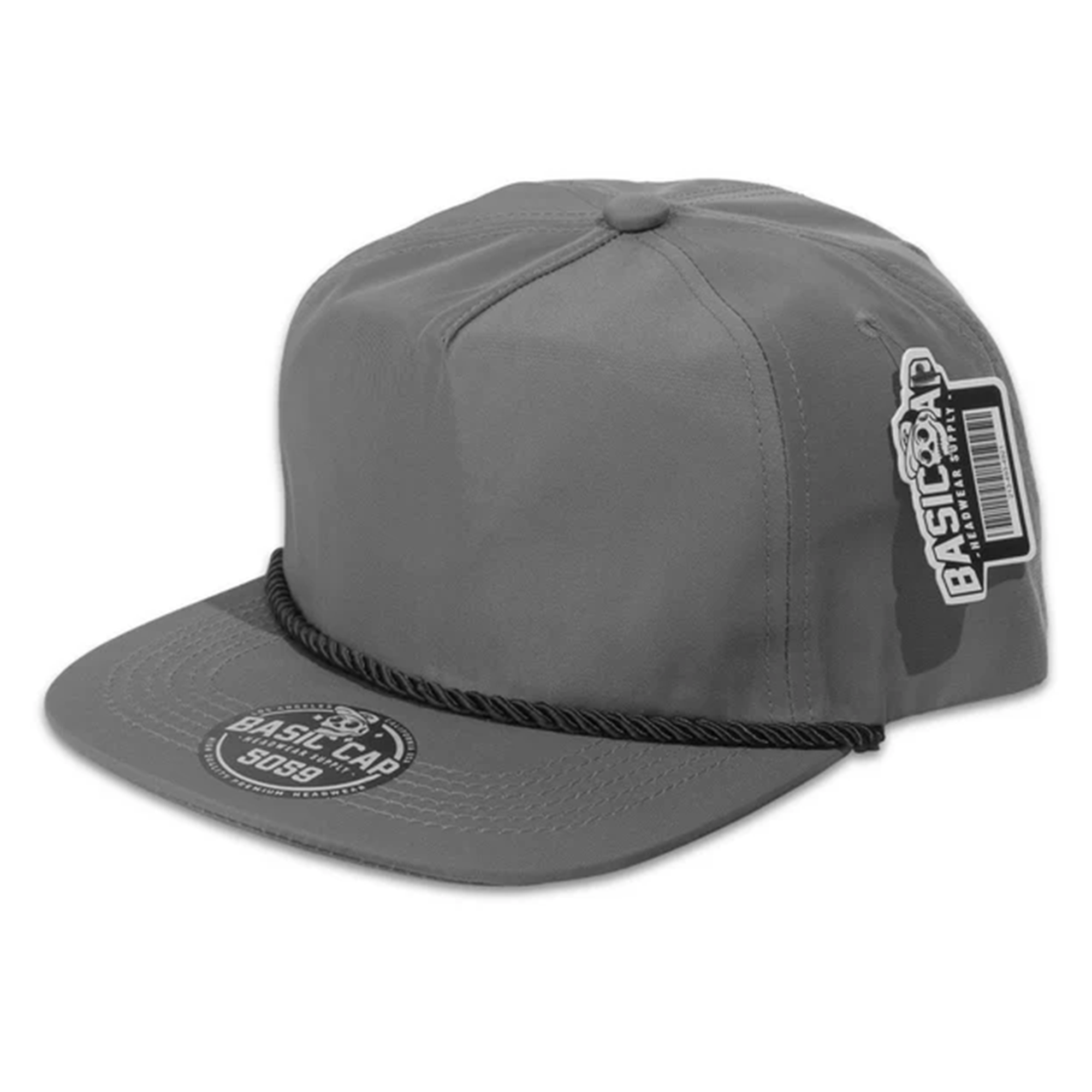 Blank Flat 5Panel Unstructured With Rope Nylon Cap