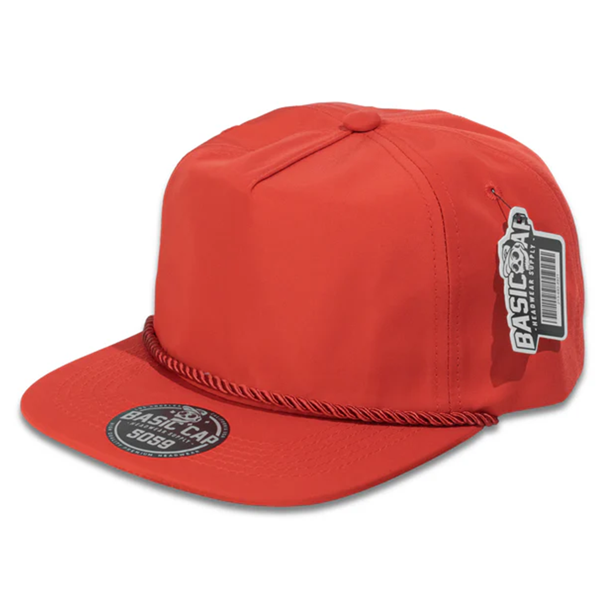 Blank Flat 5Panel Unstructured With Rope Nylon Cap