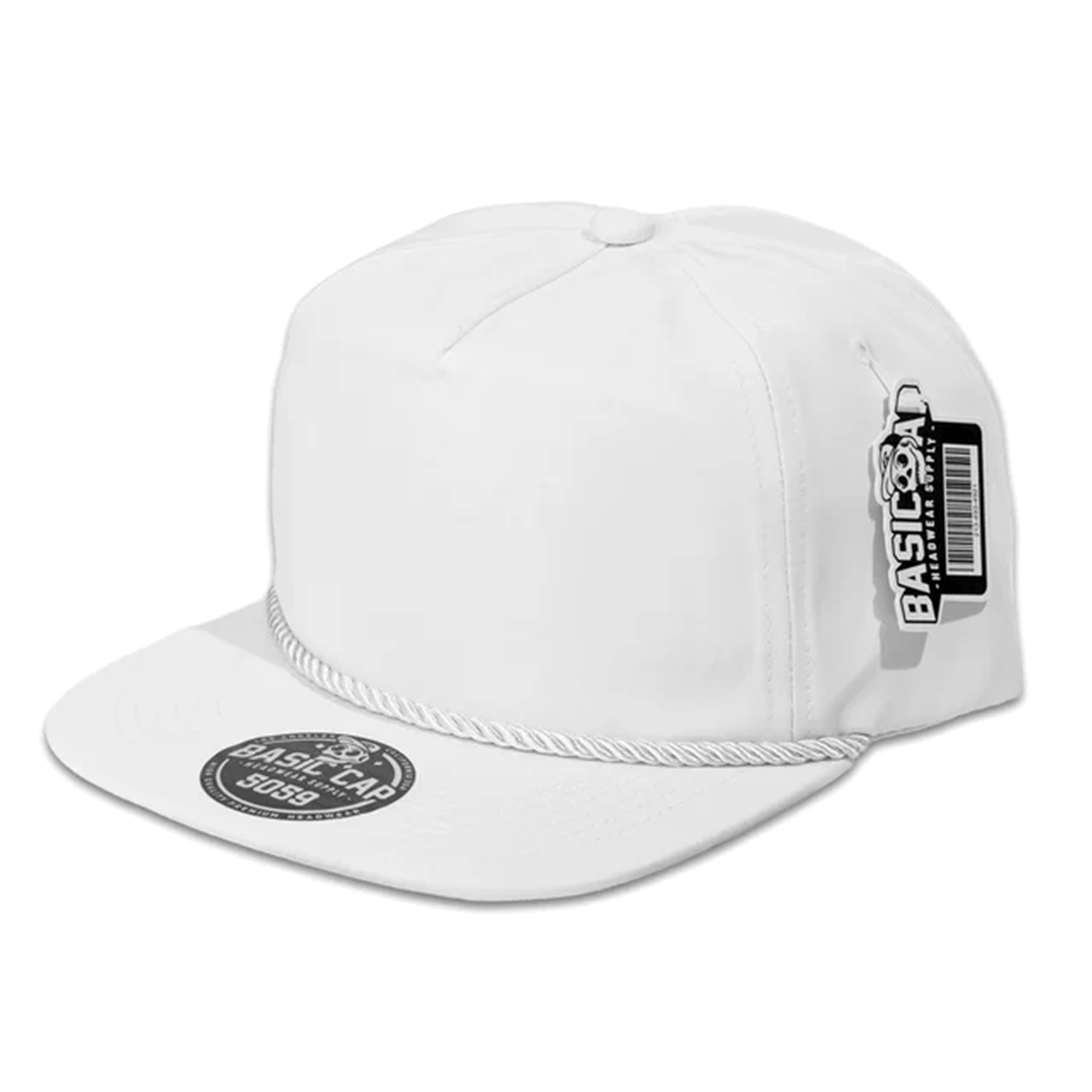 Blank Flat 5Panel Unstructured With Rope Nylon Cap