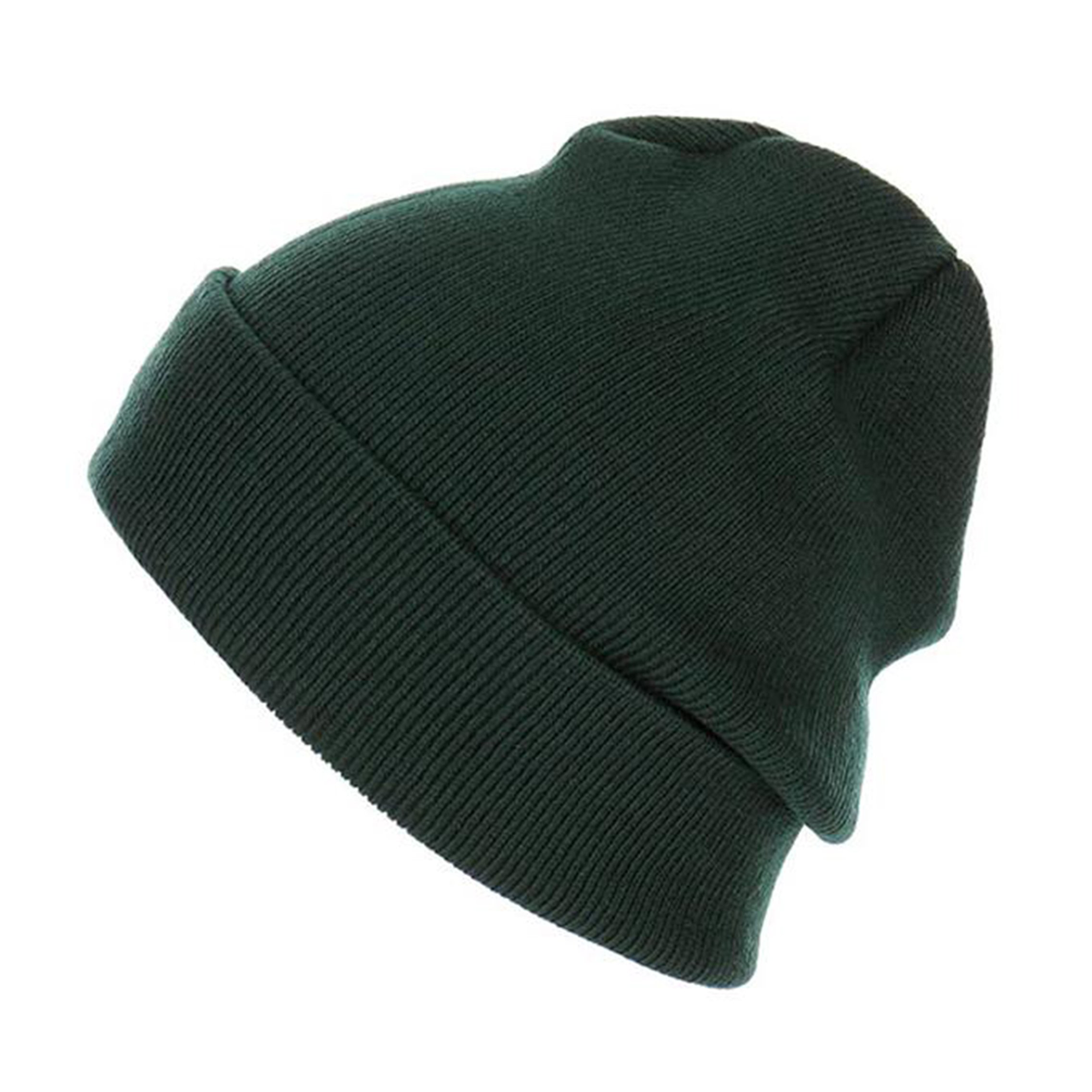 Long Beanie Men Women - Unisex Cuffed Plain Skull Knit Hat Cap