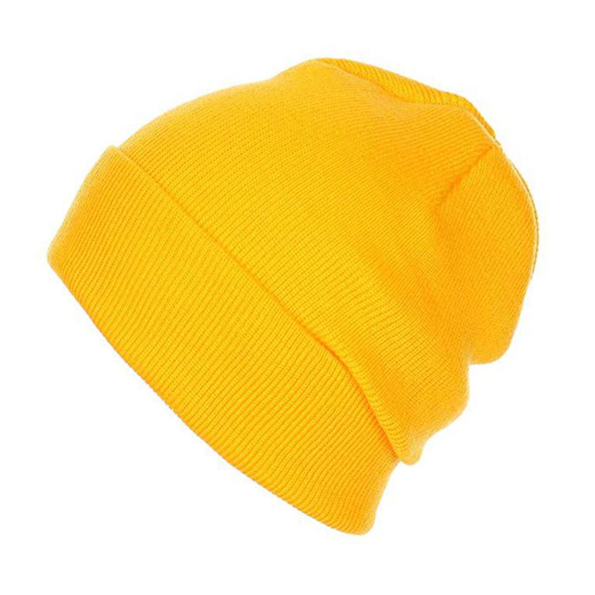 Long Beanie Men Women - Unisex Cuffed Plain Skull Knit Hat Cap