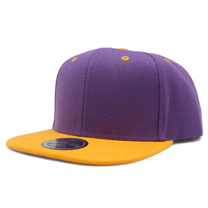 Blank Solid Two Tone Color Snapback Caps