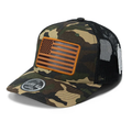 USA Flag Leather Patch Cap