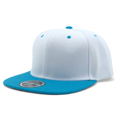 Blank Solid Two Tone Color Snapback Caps