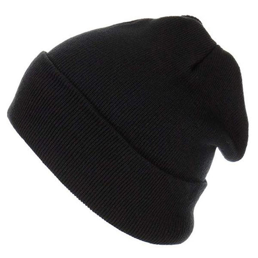 Long Beanie Men Women - Unisex Cuffed Plain Skull Knit Hat Cap