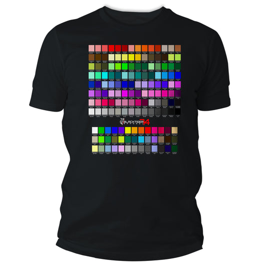 Print Color Chart Graphic T Shirt