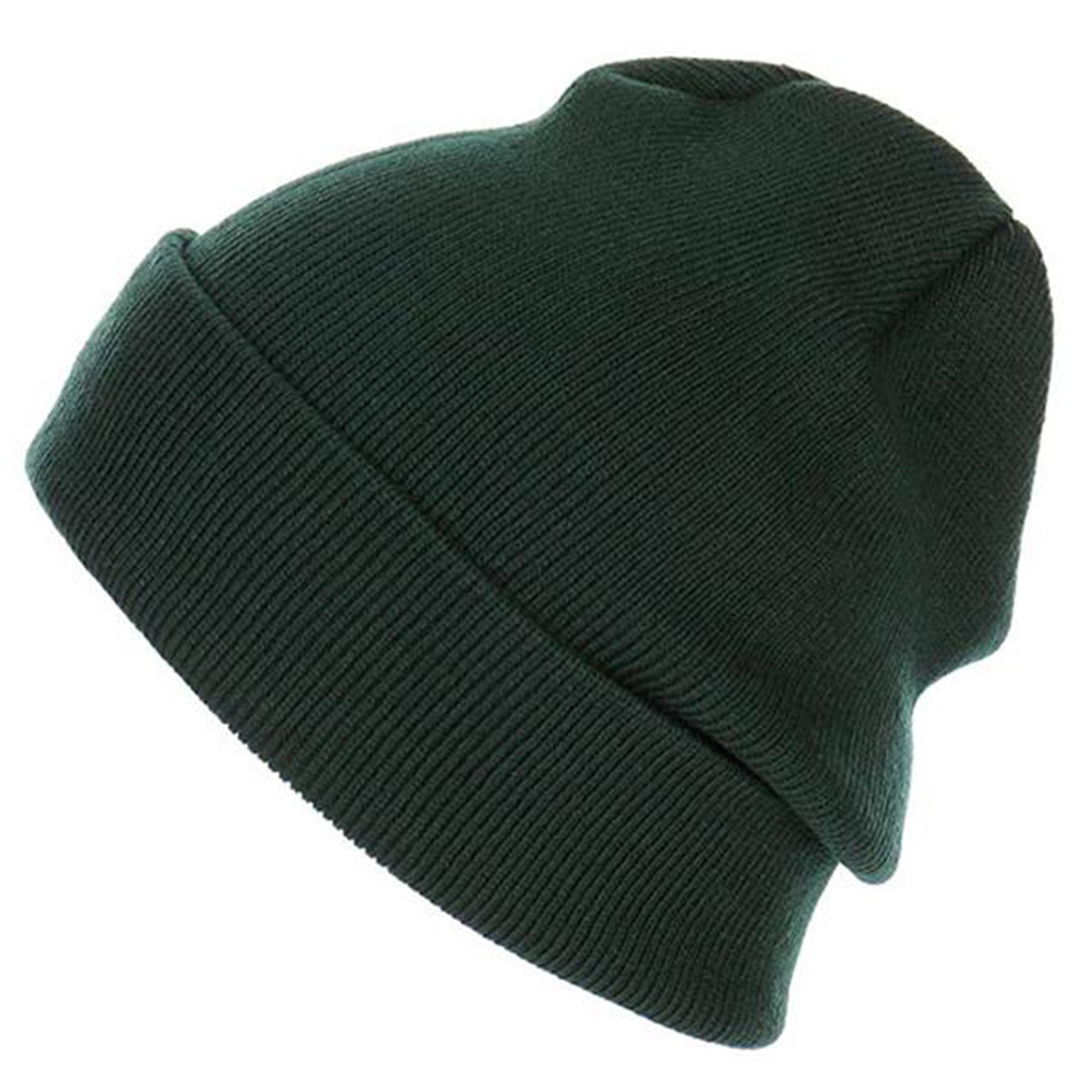 Long Beanie Men Women - Unisex Cuffed Plain Skull Knit Hat Cap
