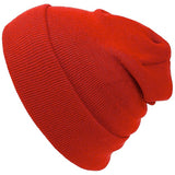 Long Beanie Men Women - Unisex Cuffed Plain Skull Knit Hat Cap